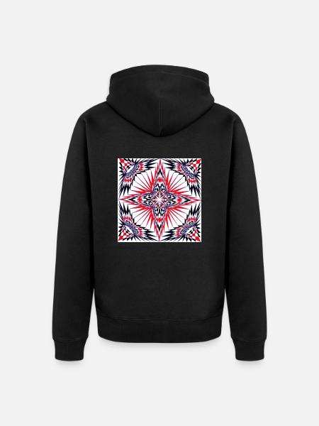 LMNArt - Unisex Premium Organic Zip Hoodie - black