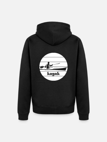 Kayak Water Sports - Unisex Premium Organic Zip Hoodie - black