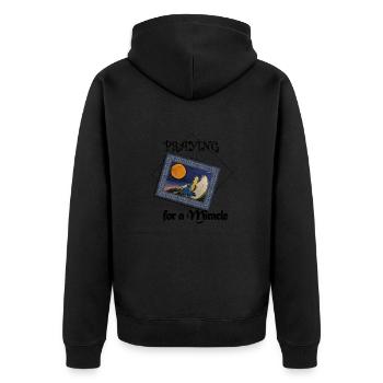 La tristesse d’un ange sur une colline - Veste à capuche bio Premium Unisexe - noir - Dos - Nico (187cm)