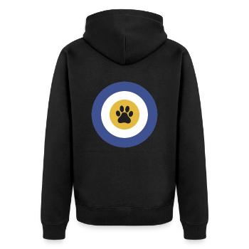 Nazar - Unisex Premium Bio Zip Hoodie - Schwarz - Hinten - Nico (187cm)