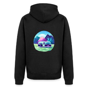 Camping Camp Camping Camping-car Caravane Cadeau - Veste à capuche bio Premium Unisexe - noir - Dos - Nico (187cm)
