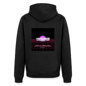 Level Harcore Dad Gamer Unlocked - Veste à capuche bio Premium Unisexe - noir - Dos - Nico (187cm)