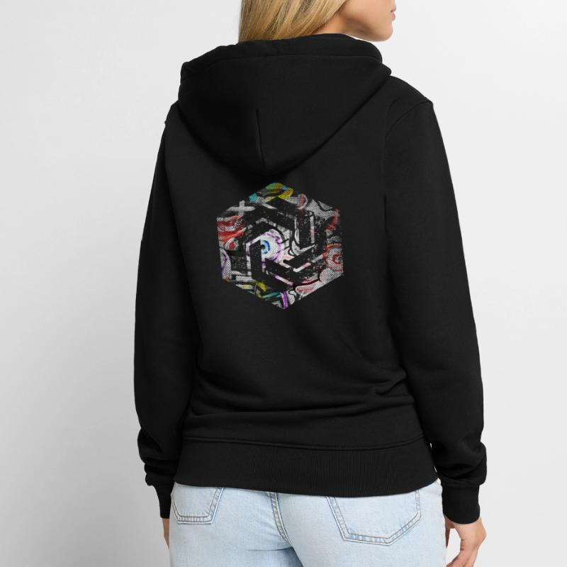 hexagon programming programmer coding geometric Unisex Premium Organic Zip Hoodie