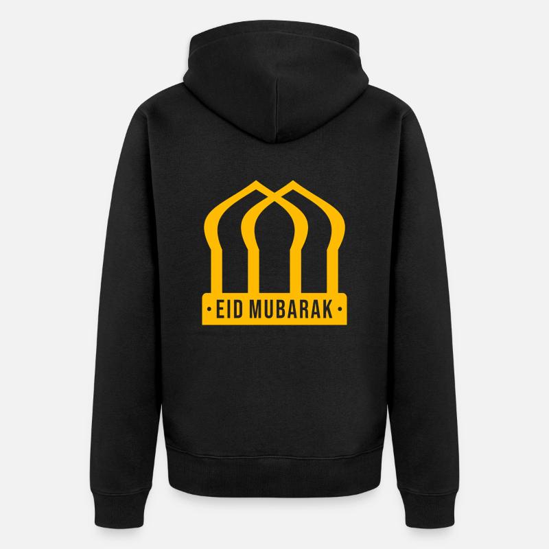 Eid Mubarak - Veste à capuche bio Premium Unisexe - noir