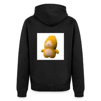 Welchen Weg bin ich jetzt gegangen in Niedlich - Unisex Premium Bio Zip Hoodie - Schwarz - Hinten - Nico (187cm)