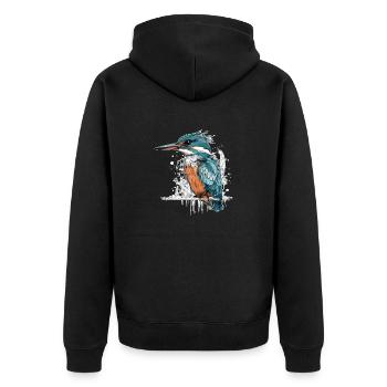 Beau martin-pêcheur - Veste à capuche bio Premium Unisexe - noir - Dos - Nico (187cm)