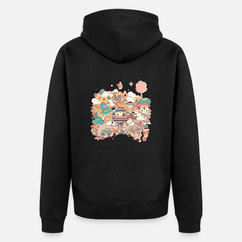 Trippy design - Veste à capuche bio Premium Unisexe - noir