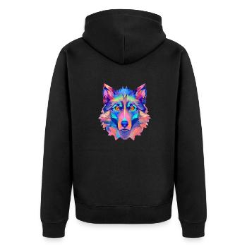 Hunde Hundebesitzer Schäferhund Hundehalter Hund - Unisex Premium Bio Zip Hoodie - Schwarz - Hinten - Nico (187cm)