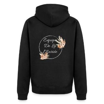 Équipe de la mariée floral - Veste à capuche bio Premium Unisexe - noir - Dos - Nico (187cm)
