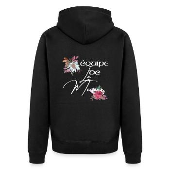 Équipe de la mariée floral - Veste à capuche bio Premium Unisexe - noir - Dos - Nico (187cm)