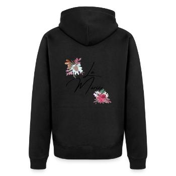 La mariée floral - Veste à capuche bio Premium Unisexe - noir - Dos - Nico (187cm)