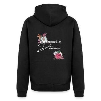 Demoiselle d'honneur - Veste à capuche bio Premium Unisexe - noir - Dos - Nico (187cm)
