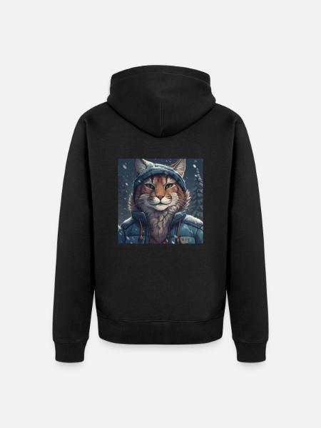Snowboard Wintersports Wildcat - Unisex Premium Organic Zip Hoodie - black