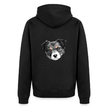 Hunde Schäferhund Hundehalter Hund Hundebesitzer - Unisex Premium Bio Zip Hoodie - Schwarz - Hinten - Nico (187cm)