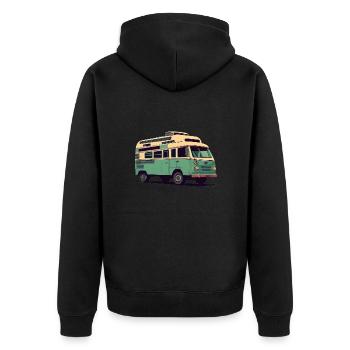 Your camper darling - Unisex Premium Organic Zip Hoodie - black - Back - Nico (187cm)