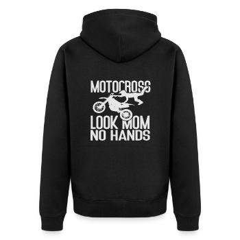 Look motocross Maman no Hands - Veste à capuche bio Premium Unisexe - noir - Dos - Nico (187cm)