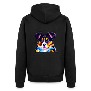 Rottweiler Dog Owner Dog Owner - Unisex Premium Organic Zip Hoodie - black - Back - Nico (187cm)