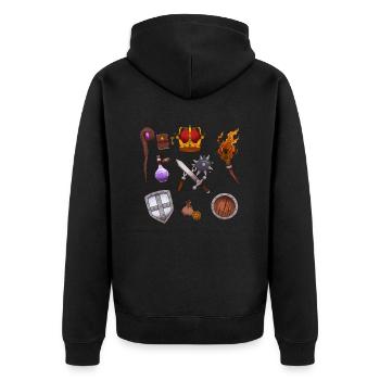 Éléments fantastiques - Veste à capuche bio Premium Unisexe - noir - Dos - Nico (187cm)