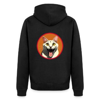 Happy Kitty - Veste à capuche bio Premium Unisexe - noir - Dos - Nico (187cm)