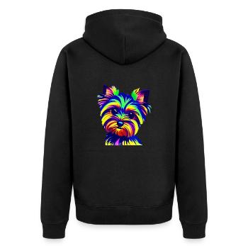 Dog Owner Dogs Terrier Dog Owner Dog - Unisex Premium Organic Zip Hoodie - black - Back - Nico (187cm)