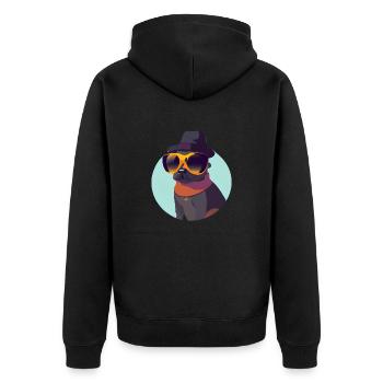 Chien Propriétaire Chiens Terrier Propriétaire de chien - Veste à capuche bio Premium Unisexe - noir - Dos - Nico (187cm)