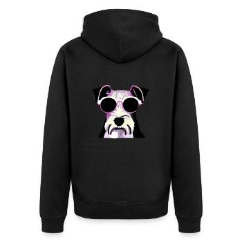 Dog owner dog owner dogs terrier dog - Unisex Premium Organic Zip Hoodie - black - Back - Nico (187cm)