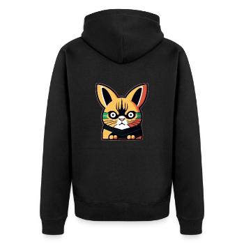 Chat - Veste à capuche bio Premium Unisexe - noir - Dos - Nico (187cm)