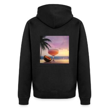 Cocktail 3 Cadeau - Veste à capuche bio Premium Unisexe - noir - Dos - Nico (187cm)