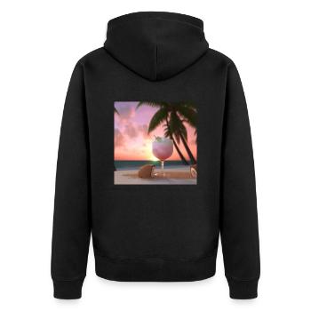 Cocktail 4 Cadeau - Veste à capuche bio Premium Unisexe - noir - Dos - Nico (187cm)
