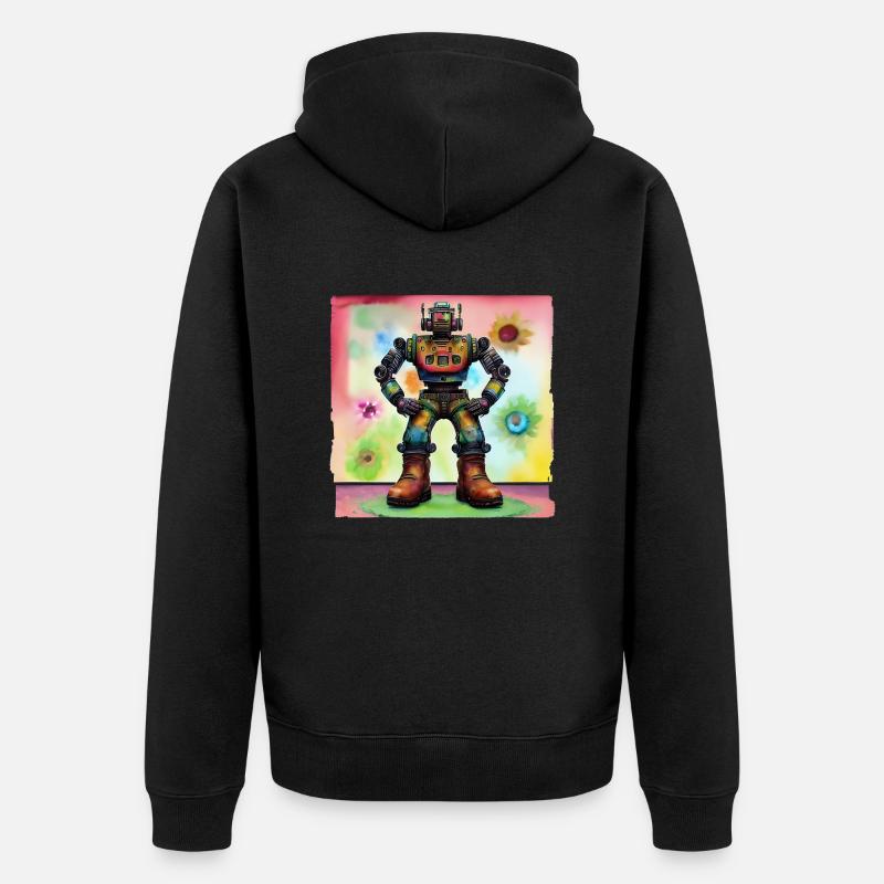 Robo Fleur - Veste à capuche bio Premium Unisexe - noir