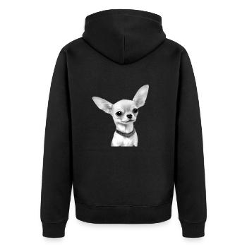 Chihuahua Dog Propriétaire Chihuapuppy Dog - Veste à capuche bio Premium Unisexe - noir - Dos - Nico (187cm)