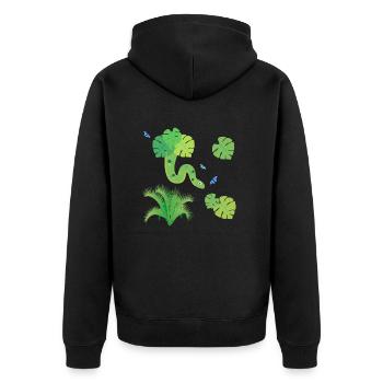La fièvre de la jungle - Veste à capuche bio Premium Unisexe - noir - Dos - Nico (187cm)