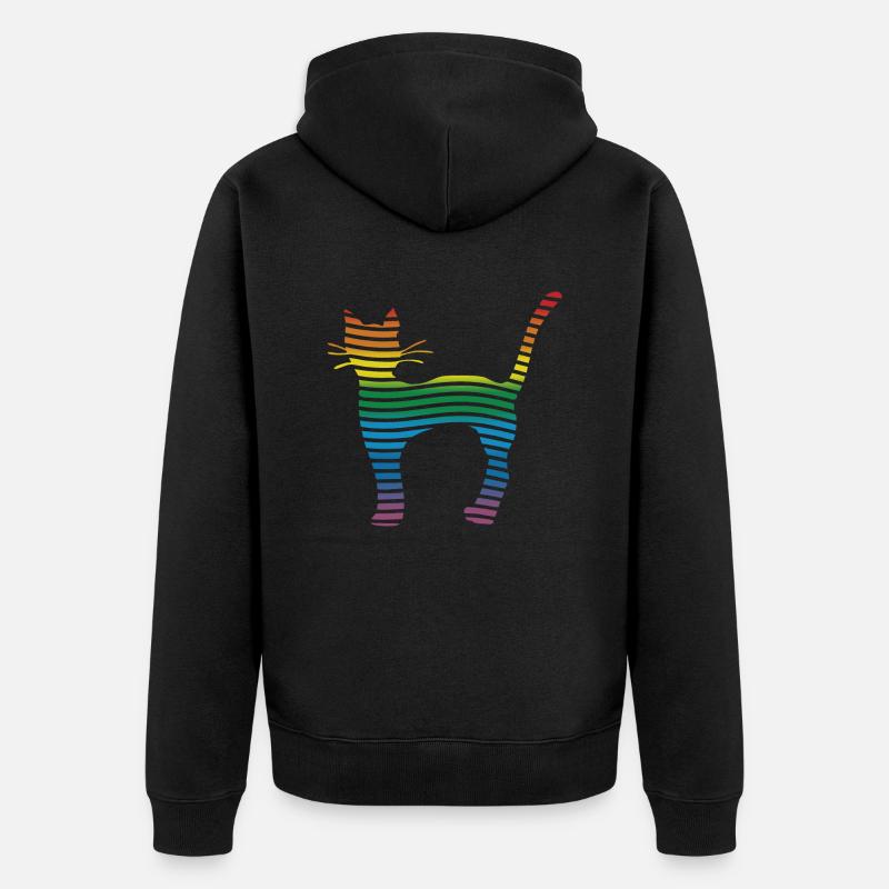 Chat - Veste à capuche bio Premium Unisexe - noir