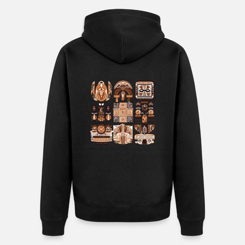 Folklore africain - Veste à capuche bio Premium Unisexe - noir