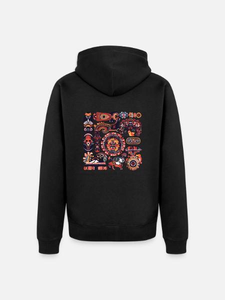 African folklore - Unisex Premium Organic Zip Hoodie - black