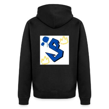 Logo s - Veste à capuche bio Premium Unisexe - noir - Dos - Nico (187cm)