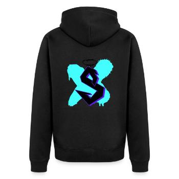 Logo s x - Veste à capuche bio Premium Unisexe - noir - Dos - Nico (187cm)