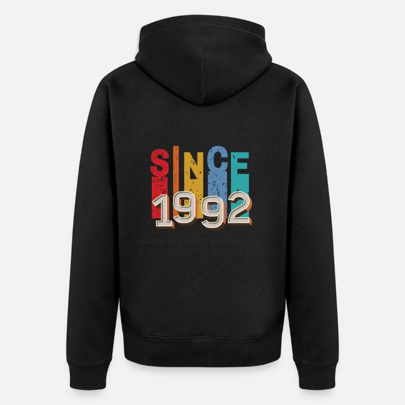 Since 1992 retro - Veste à capuche bio Premium Unisexe - noir