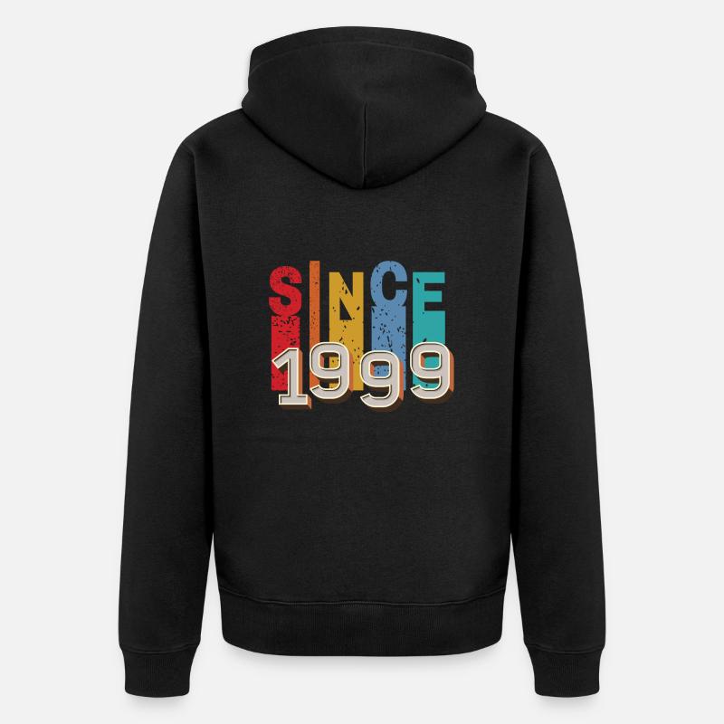 Since 1999 retro - Veste à capuche bio Premium Unisexe - noir