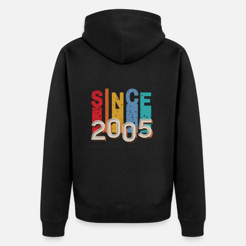 Since 2005 retro - Veste à capuche bio Premium Unisexe - noir