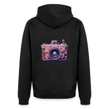 Photographer Funny Photographing Camera Photographers - Unisex Premium Organic Zip Hoodie - black - Back - Nico (187cm)