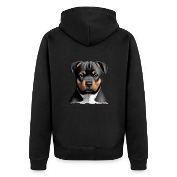 Rottweiler Chien Chiot Propriétaire de Rottweiler Propriétaire de chien - Veste à capuche bio Premium Unisexe - noir - Dos - Nico (187cm)
