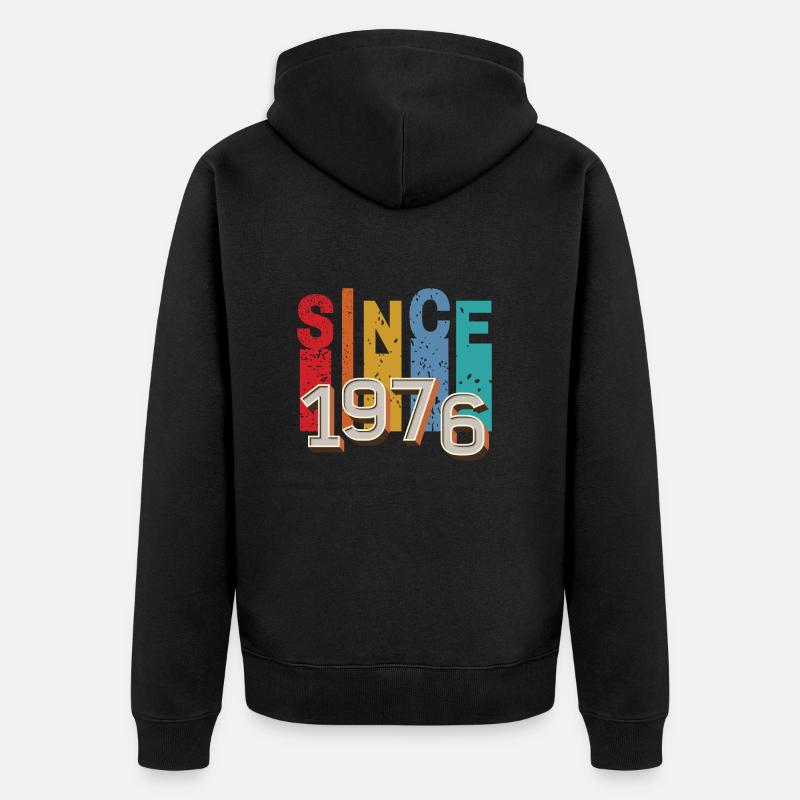 Since 1976 retro - Veste à capuche bio Premium Unisexe - noir