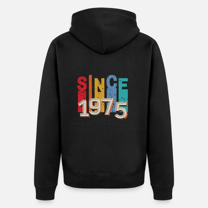 Since 1975 retro - Veste à capuche bio Premium Unisexe - noir