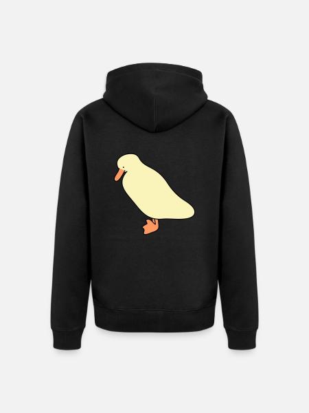 duck 5 - Unisex Premium Organic Zip Hoodie - black