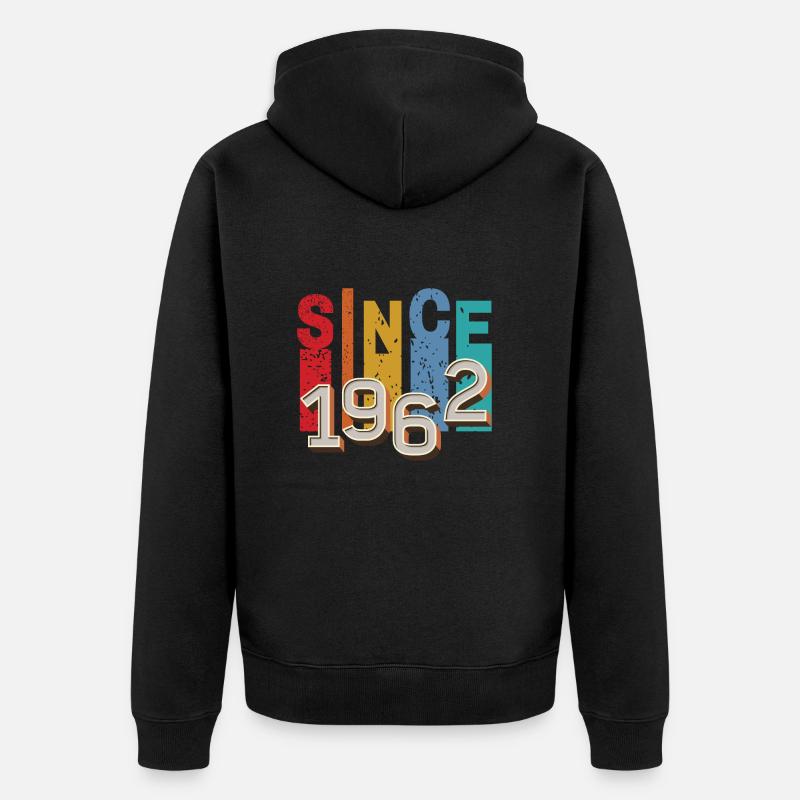 Since 1962 retro - Veste à capuche bio Premium Unisexe - noir