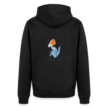 TUPANDACTYLUS - Unisex Premium Organic Zip Hoodie - black - Back - Nico (187cm)