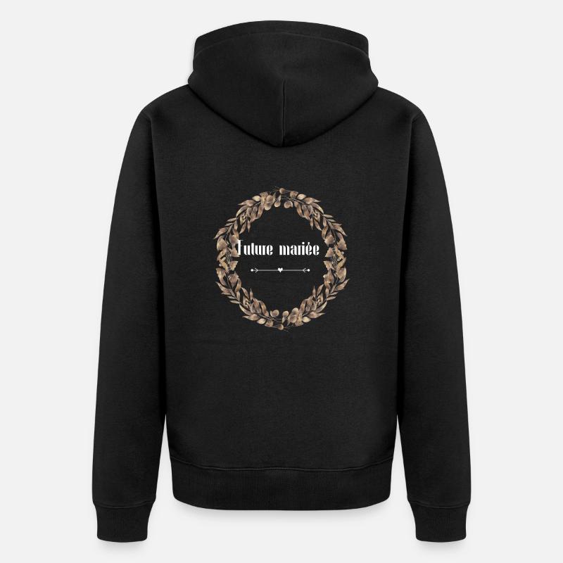 Future mariée floral - Veste à capuche bio Premium Unisexe - noir