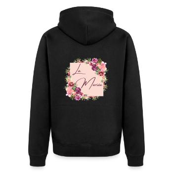 La mariée floral - Veste à capuche bio Premium Unisexe - noir - Dos - Nico (187cm)