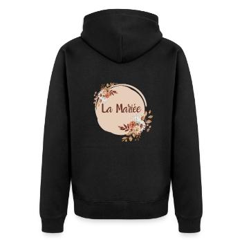 La mariée floral - Veste à capuche bio Premium Unisexe - noir - Dos - Nico (187cm)